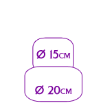 Tarta 2 Pisos: diámetro 20 cm y 15 cm