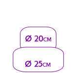 Tarta 2 Pisos: diámetro 25 cm y 20 cm